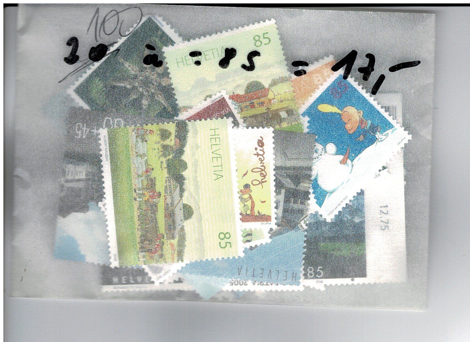 Alle Briefmarken: 100x -.85 ** – Neu (gemäss Beschreibung) aus Lausanne von Whorvath