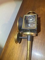 Lampe murale ancienne laiton et verre