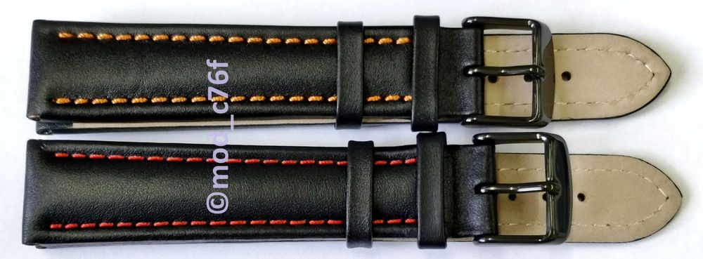 Bracelet De Montre Vintage ZRC En Cuir Véritable - Largeurs 12, 14, 16 Ou 18 Mm - Occasion