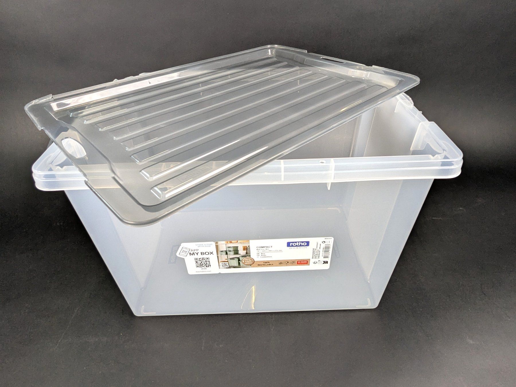 Rotho Contenitori & Simili: ROTHO Compact 3er-Set Box 19 Liter – Nuovo (secondo la descrizione) da Dintikon venduto da Restwert_Dintikon 2