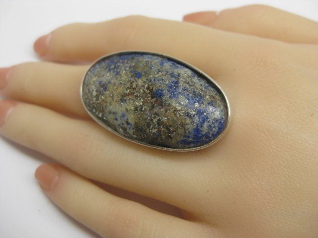 Anelli: Vintage Ring Silber 925 extravagant Lapislazuli XXL – Usato da Ermatingen venduto da Decovin 1