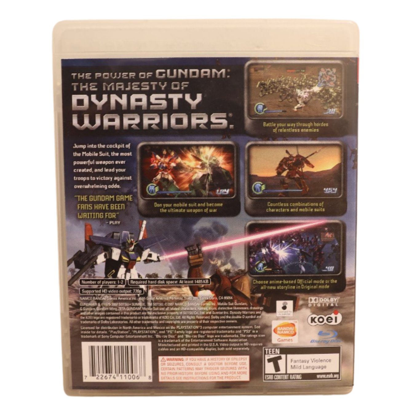 Giochi: Dynasty Warriors: Gundam NTSC - PS3 – Usato da Paudex venduto da dindeboy 1