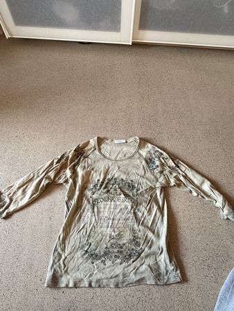 Pull Yessica manches longues beige imprimé taille L