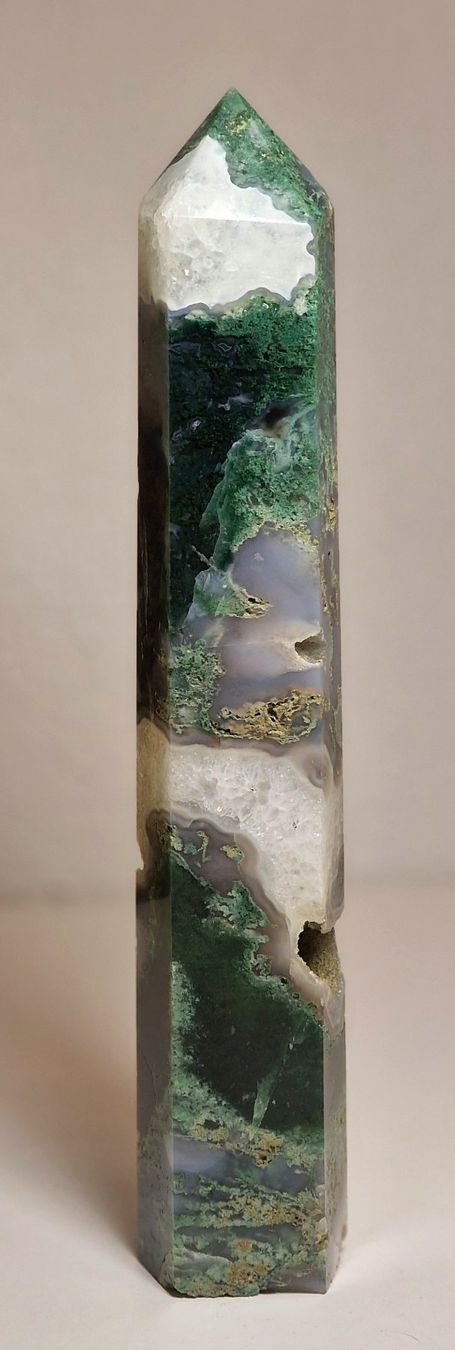 Mineralien & Heilsteine: Grosser Moosachat Obelisk 28.5cm 955g – Neu (gemäss Beschreibung) aus Matzingen von Shay_Crystalz 2