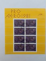 HELVETIA / PRO AERO 1981 / BLOC DE 8 TIMBRES