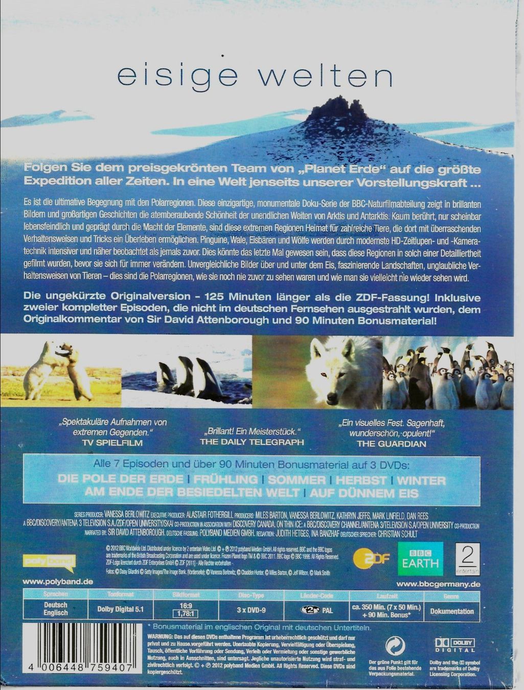 Alle DVDs: FROZEN PLANET -Eisige Welten           /OVP – Neu und originalverpackt aus Reinach BL von studii100 1
