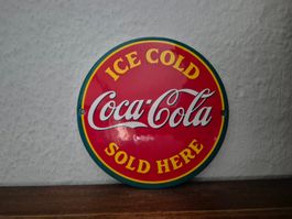 Emailschild Coca Cola Bar Salon Restaurant Emaille Schild