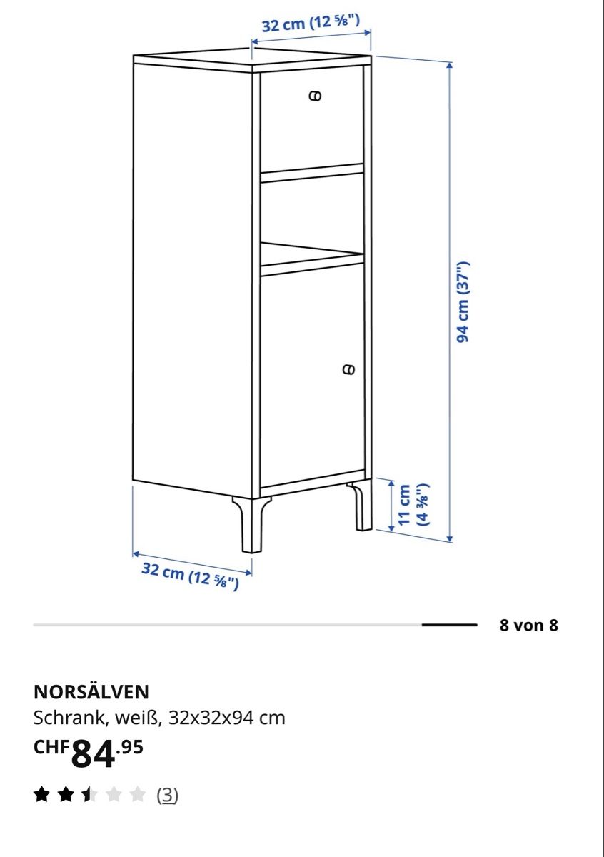 Ikea Badezimmermöbel: Badmöbel-Set – 2 Schränke   – Gebraucht aus Schlieren von ana_ribeiro19 7