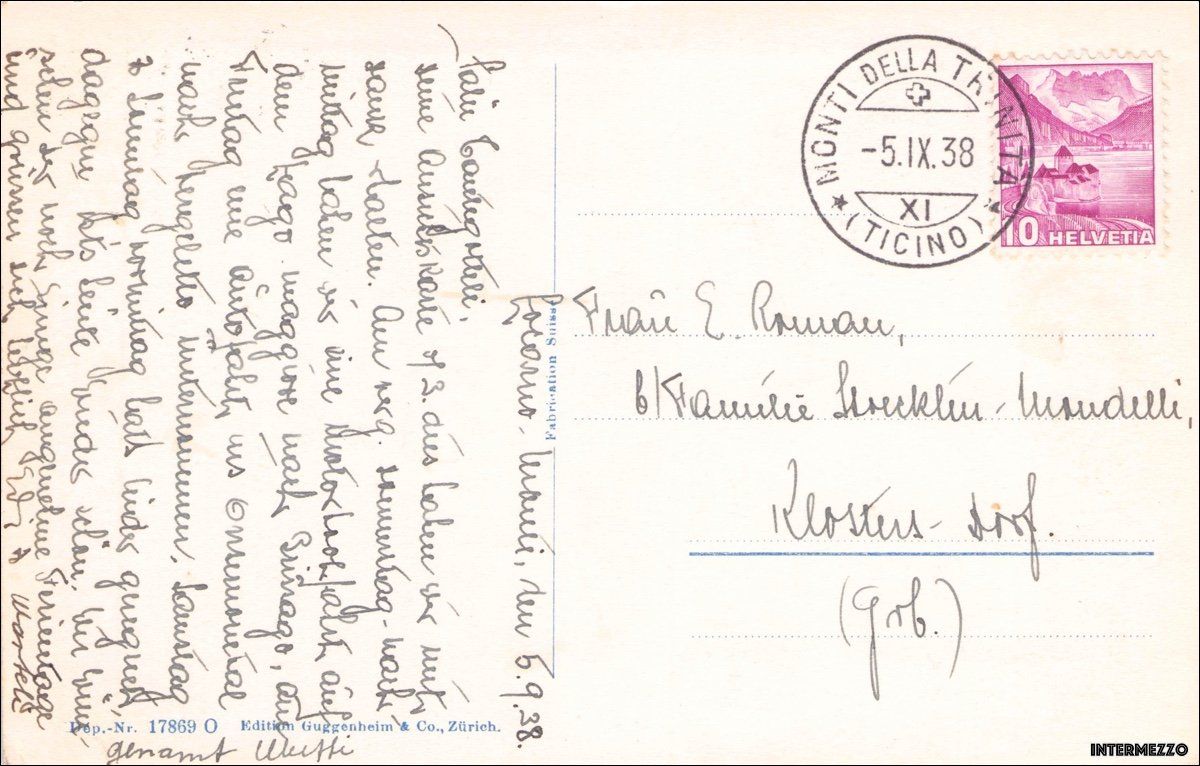 Cartoline postali: Locarno TI // 1938 Piazza Grande – Usato da Basel venduto da intermezzo12 1