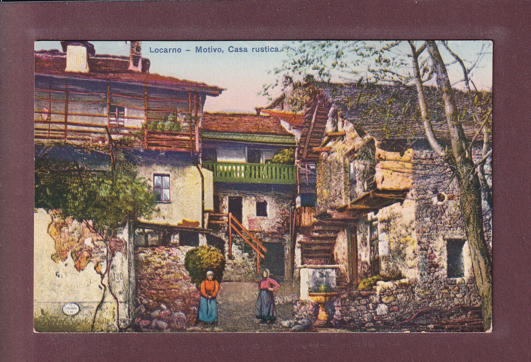 Ansichtskarten: LOCARNO - Motivo - Casa rustica – Gebraucht aus Pully von nicecards
