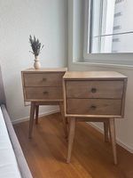 2 Nachttische Alannis mit je 2 Schubladen