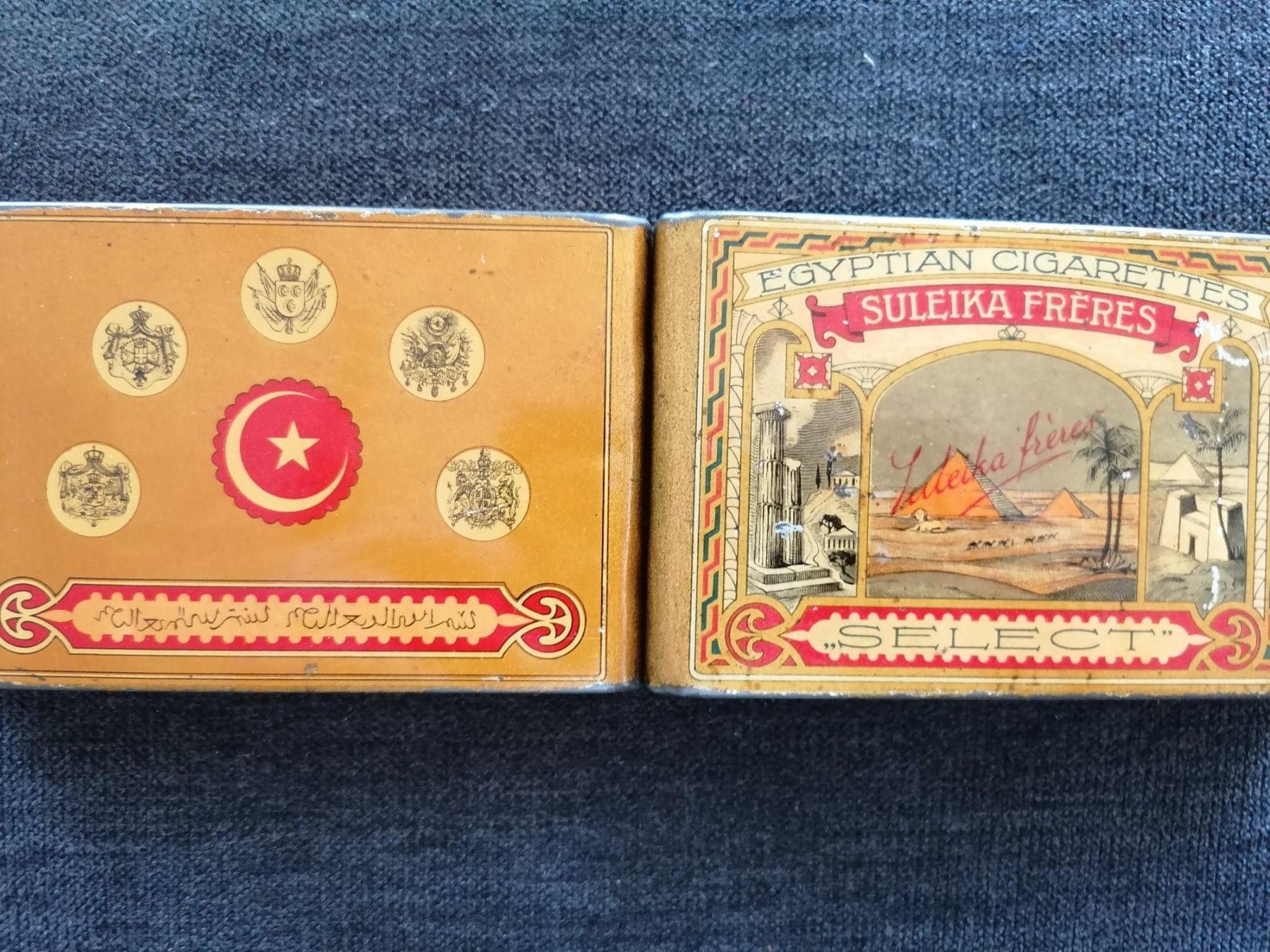 Tabak: Antike, sehr seltene Blechdose Suleika Select 25 Cigarettes – Gebraucht aus Zürich von Tin4Life