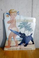 Vintage Werbesteller / Reklamehänger COPPERTONE, um 1950