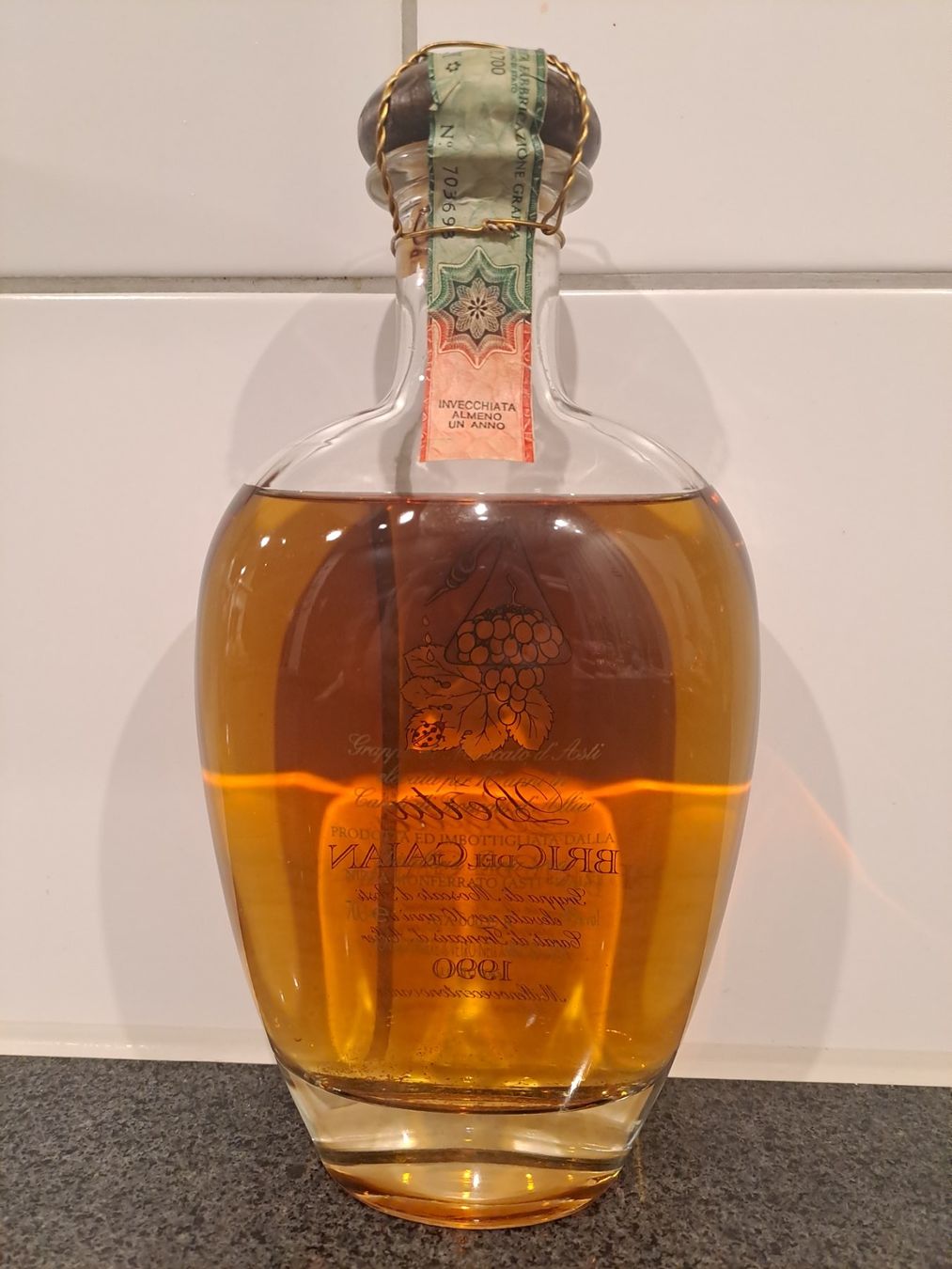 Berta Spirituosen: Berta Grappa BRICDELGAIAN 1990 – Neu und originalverpackt aus Elsau von Kellerraeumung 2