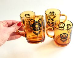 4 Duralex Versailles Vintage-Teetassen/Bechern