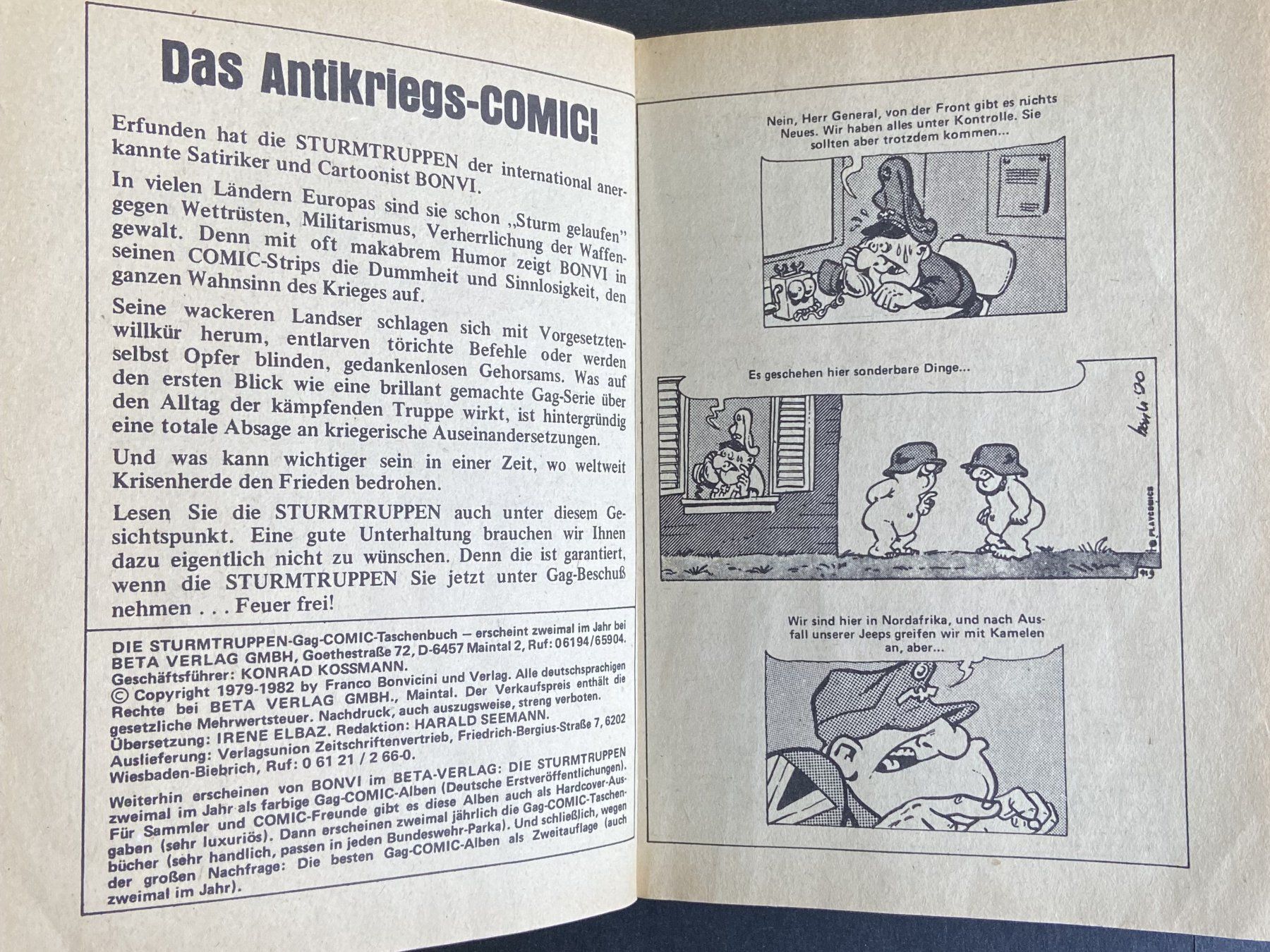 Fumetti: Gag-Comic-Taschenbuch Nr. 6  "Die Sturmtruppen" – Usato da Böckten venduto da Hansi36 1