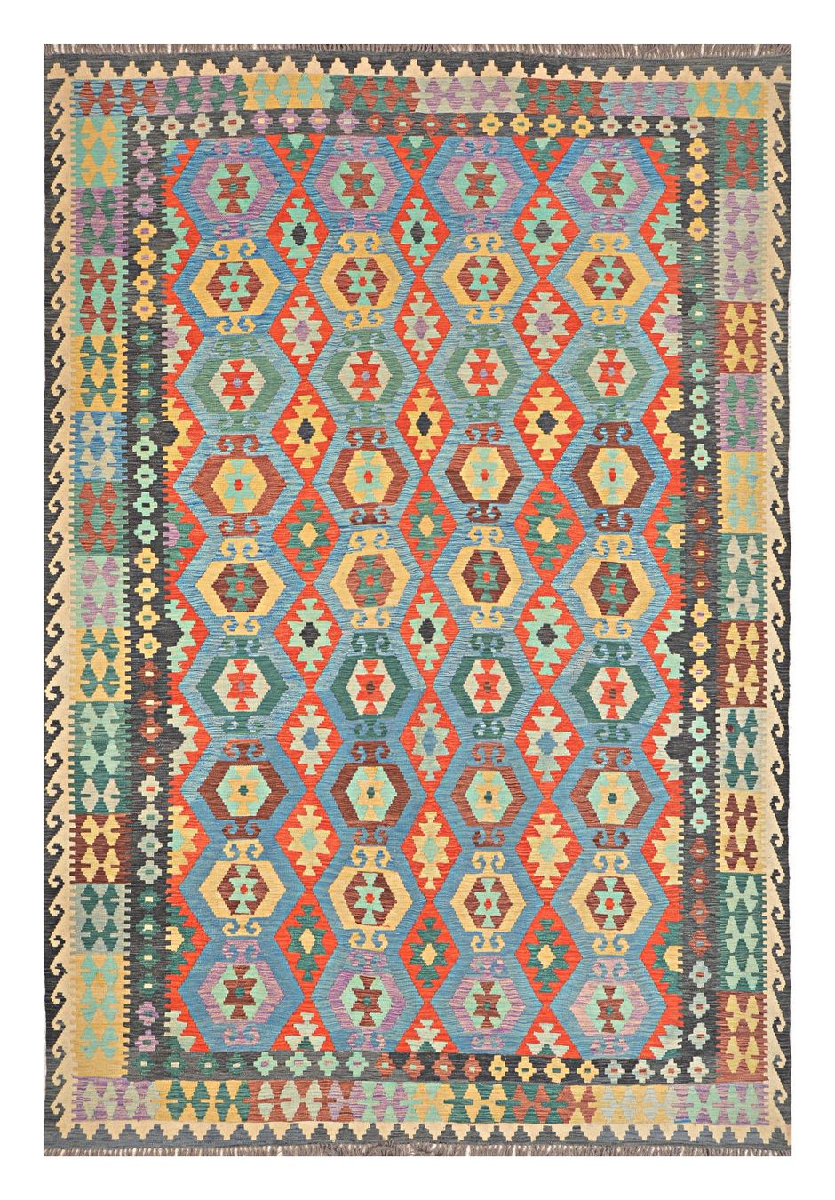 Kelim Tappeti: Oriente Kelim Teppich 345x250 cm – Nuovo e nell'imballaggio originale da Lahore venduto da Fairways79 3