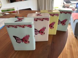 Vorratsdosen Set Schmetterling Blumen 4er neu