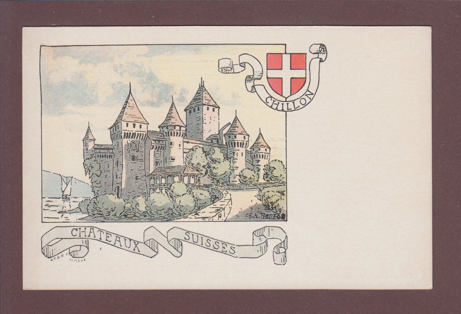 Cartoline postali: Château de CHILLON – Usato da Pully venduto da nicecards