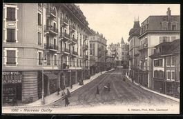 Nouveau Ouchy, Strassenpartie mit Gebäu