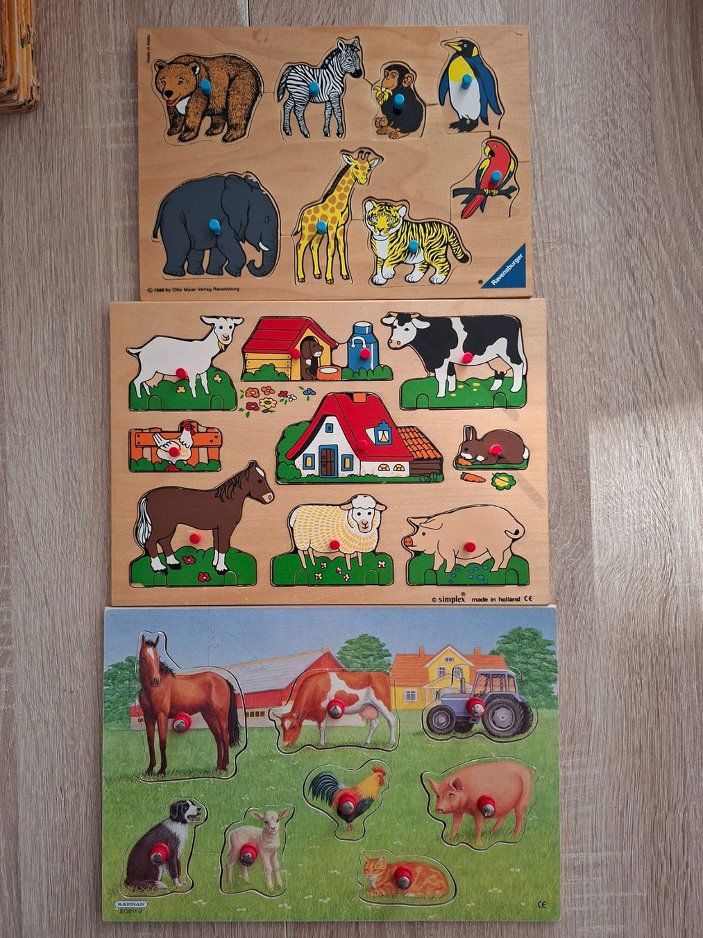 Puzzles: 5 Puzzles en bois, pompier et ferme – Gebraucht aus Prilly von cricri118 2
