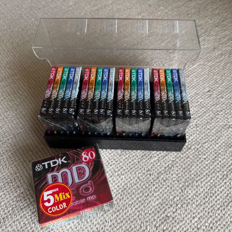NEU: 20x TDK MD 80 MiniDisc OVP in Acryl-Box - RARITÄT (Neu und ...