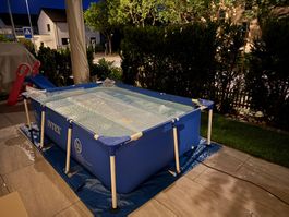 Intex Pool Blau 220 x 150 x 60 cm Stahlrahmen