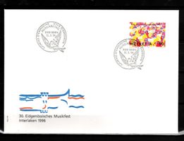 1996 - FDC / Werbemarken / Eidg. Musikfest. Interlaken