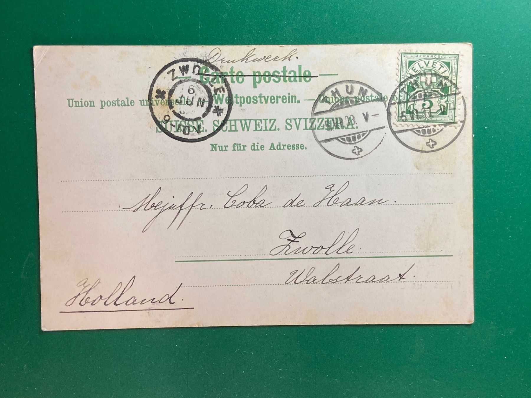 Cartoline postali: Gruss aus Thun – Usato da Steg VS venduto da _vinci_ 1