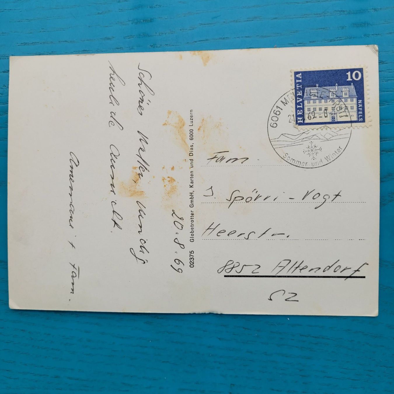 Cartoline postali: Melchsee- Frutt    1969 – Usato da SCHÜBELBACH venduto da CoKaHa 1
