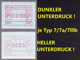 ATM 7/7IIIb_Schöne Variation «DUNKLER +HELLER UNTERDRUCK»!**