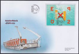 2002, Nr.1053 (Expo.02) Block auf Ersttags-Brief.