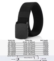 Taktischer Nylon Stoffgürtel 110cm schwarz