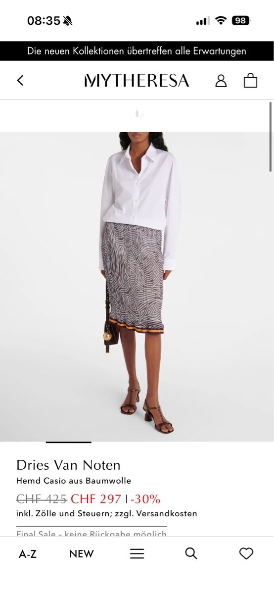 Chemisiers: Dries van noten casio Hemd size small – D'occasion à Zürich par ritzo1 7