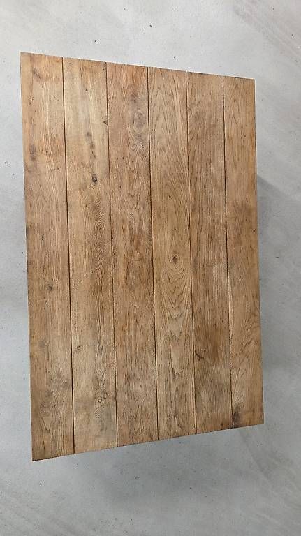 Tische: Couch- / Beistell-Tisch, Eiche massiv, Metall – Gebraucht aus Wabern von StefanX 1