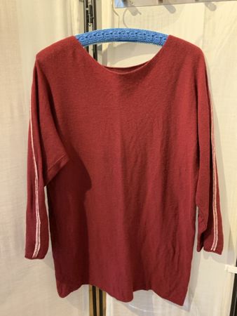 bordeauxroter Wollpullover in gutem Zustand Zustand, Gr. M
