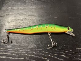 Wobbler 10.5 g - 11cm zander hecht gelb grün gold köder