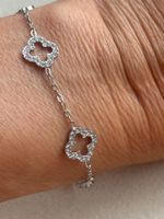 Luxus Elegante bis 22cm Luxus Edelstahl Armband Farbe Silber