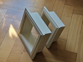 2er Set Vintage Wandregale/Konsolen Shabby Chic Holz Weiss