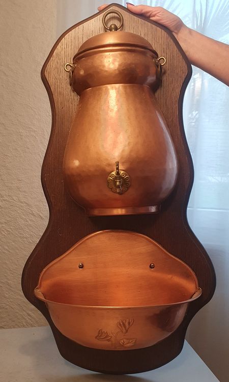 Arbre Sur Support En Bois Cuivre 20x8x40cm