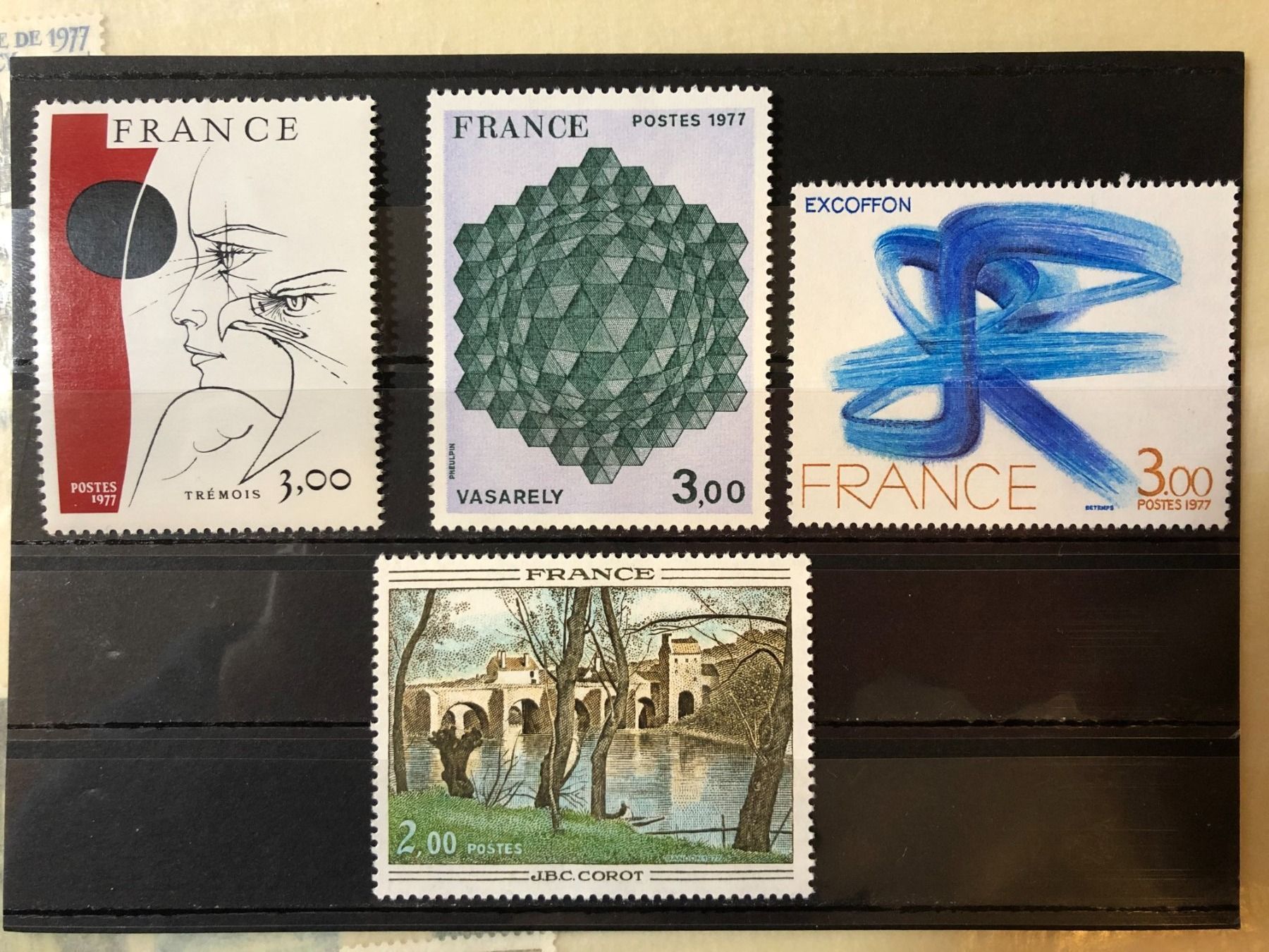 Tous les timbres: Musée Imaginaire 1977 4 Tableaux Neufs** – Neuf avec emballage d'origine à Lausanne par ffhoud