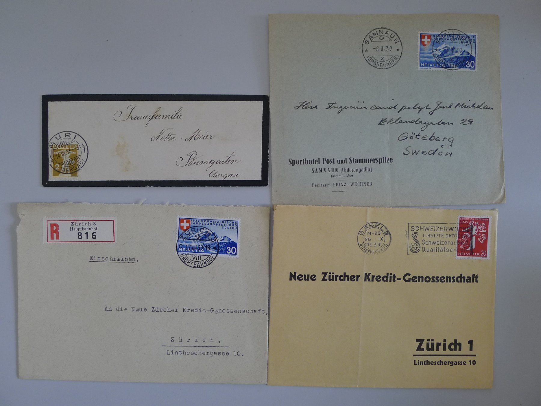 Alle Briefmarken: 20 saubere Briefe mit schönen Stempeln. – Gebraucht aus Sursee von Luzernerraute 5