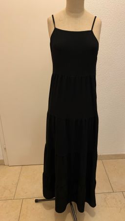 Maxi Träger-Kleid schwarz, S