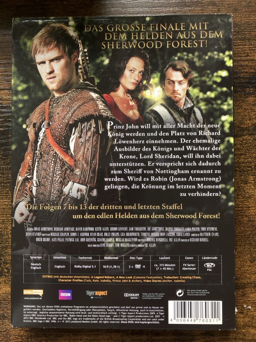 Tutti i DVDs: Robin Hood Staffel 3.2 DVD – Usato da Glarus venduto da Jhuber78 1