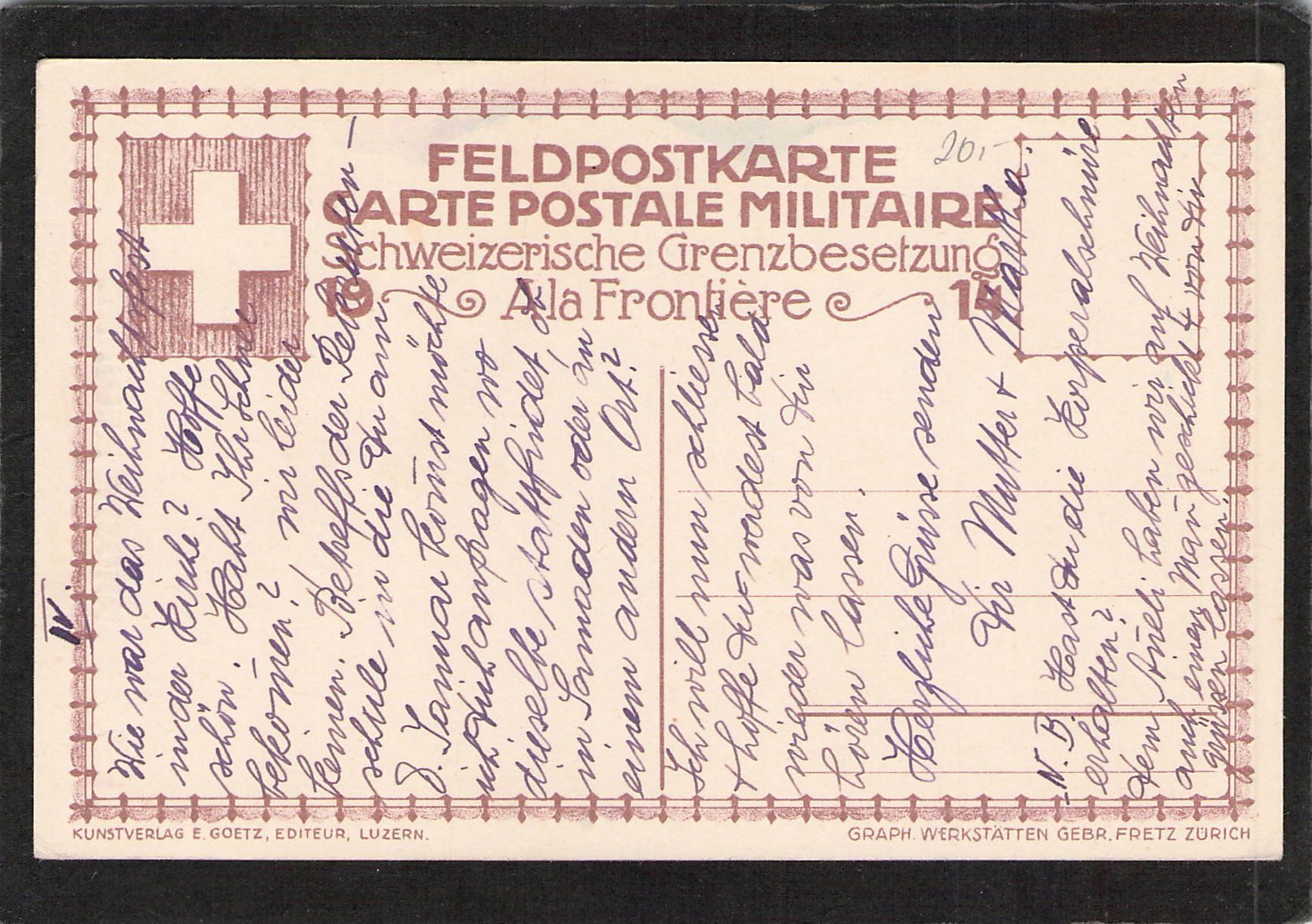 Cartoline postali: Grenzbesetzung 1914 – Usato da Reichenburg venduto da ibiza18 1