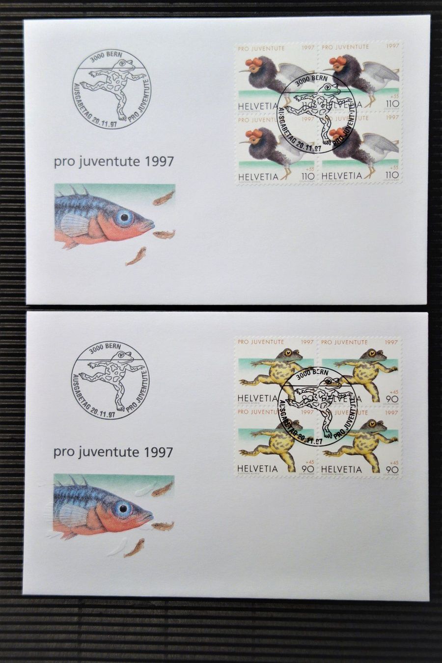 Tutti i francobolli: 1997 4 FDC Viererblöcke "Tiere III" – Nuovo (secondo la descrizione) da Mettmenstetten venduto da Sutasso 1