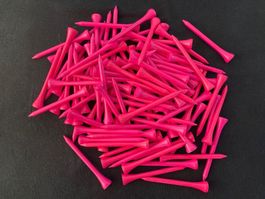 250 Golftees 70mm Holz, pink „classic“