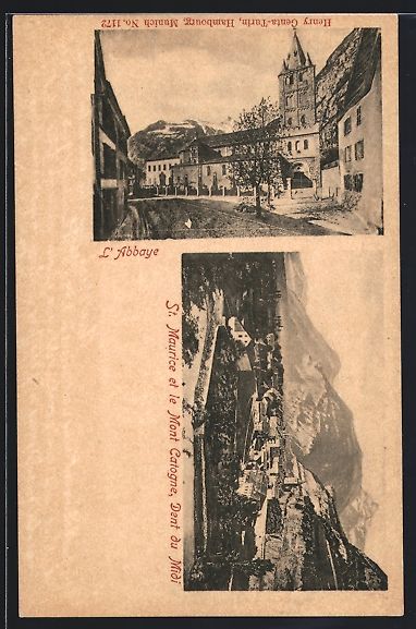Ansichtskarten: St. Maurice, Panorama et le Mont Catogne – Gebraucht aus Berlin von bartko-reher