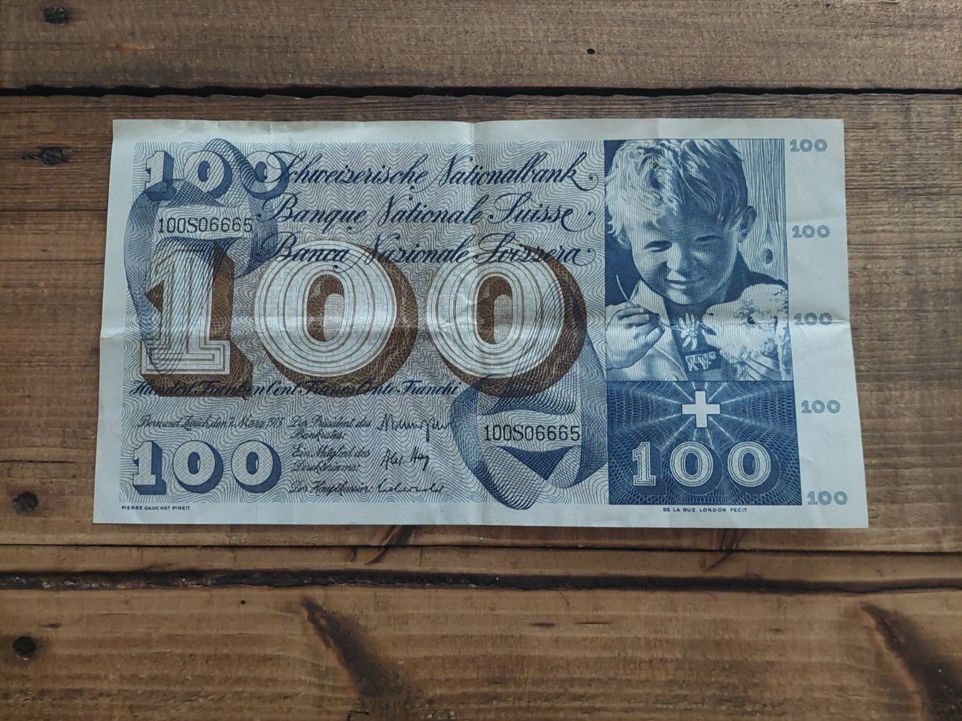 Banconote: 100.- Schweizer Franken Note 1973 – Usato da Waltenschwil venduto da Browny2