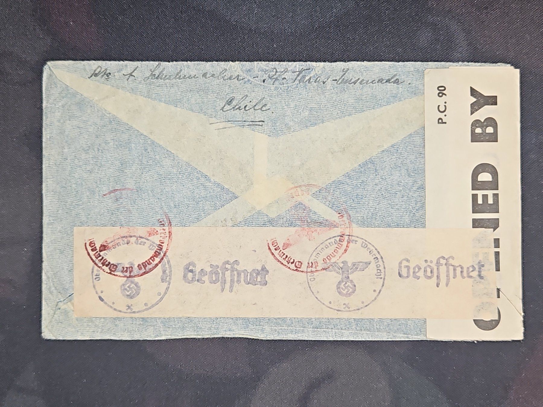 Tutti i francobolli: CL25 Enveloppe + Timbre Chile 19xx – Usato da Cousset venduto da Patrick_Collections 1